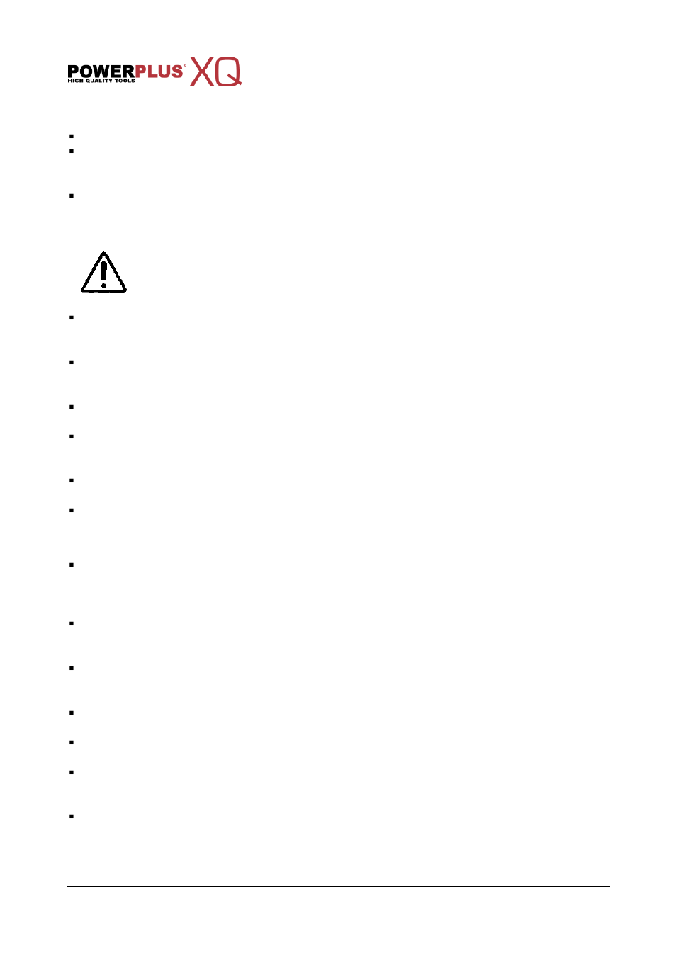 Work area, Electrical safety, Personal safety | Powerplus POWXQ8105 COMPRESOR 1600W 24L LUBRICATED EN User Manual | Page 3 / 9