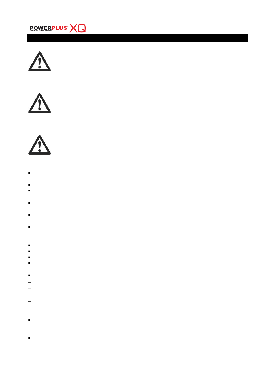 Additional safety instructions for lawn mowers . 6 | Powerplus POWXQG7510 LAWNMOWER 1800W 460MM EN User Manual | Page 6 / 14