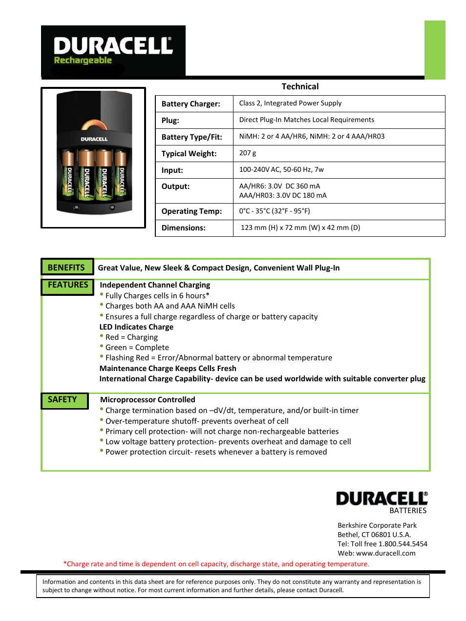 Duracell CEF14NC User Manual | 1 page