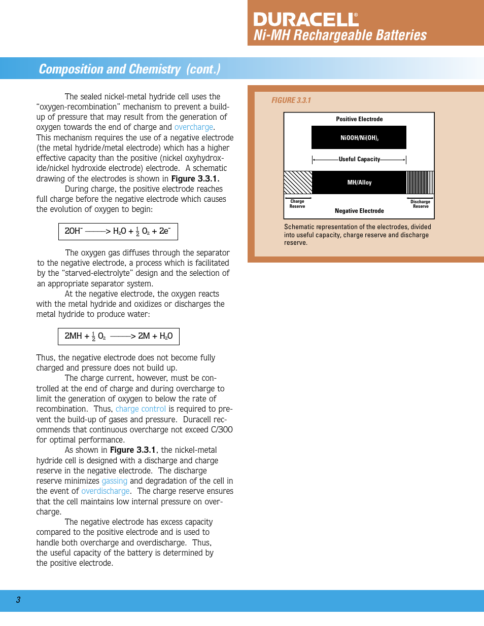 Ni-mh rechargeable batteries, Composition and chemistry (cont.) | Duracell Ni-MH User Manual | Page 4 / 23