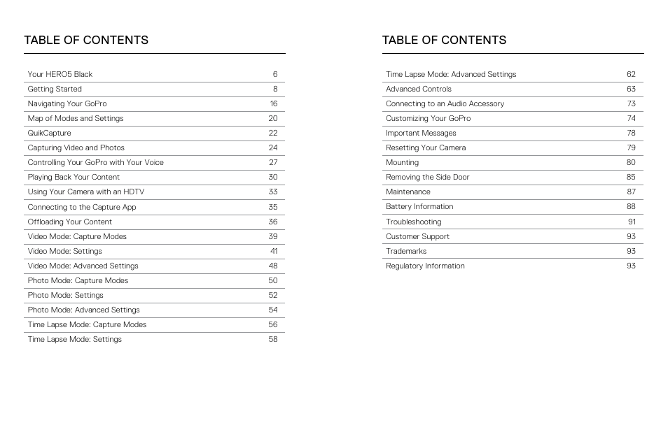 GoPro Hero 5 Black User Manual | Page 3 / 47