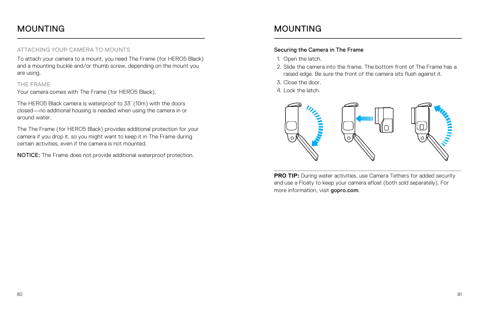Mounting | GoPro Hero 5 Black User Manual | Page 41 / 47