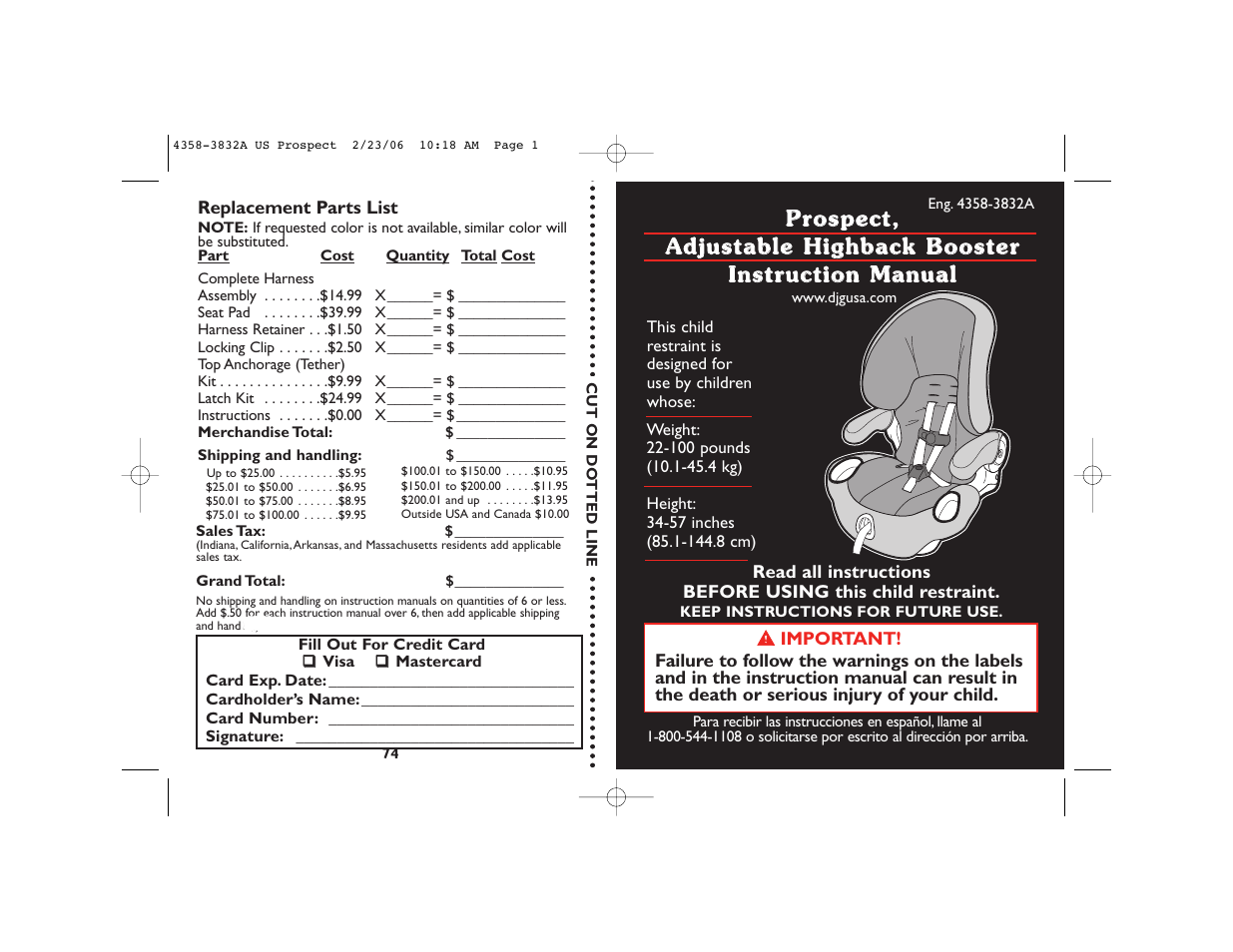 Dorel Juvenile Group 4358-3832A User Manual | 38 pages