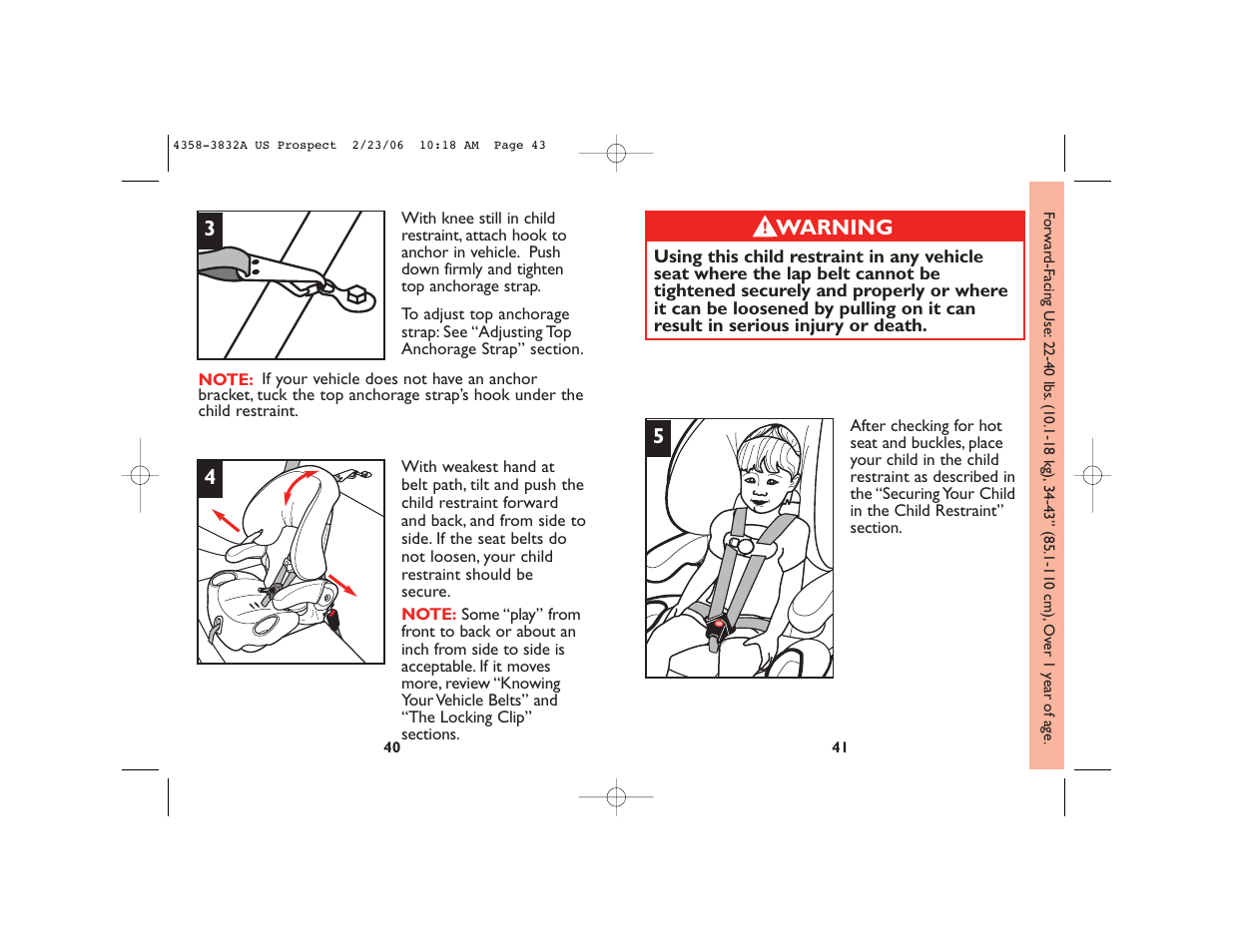 Dorel Juvenile Group 4358-3832A User Manual | Page 22 / 38