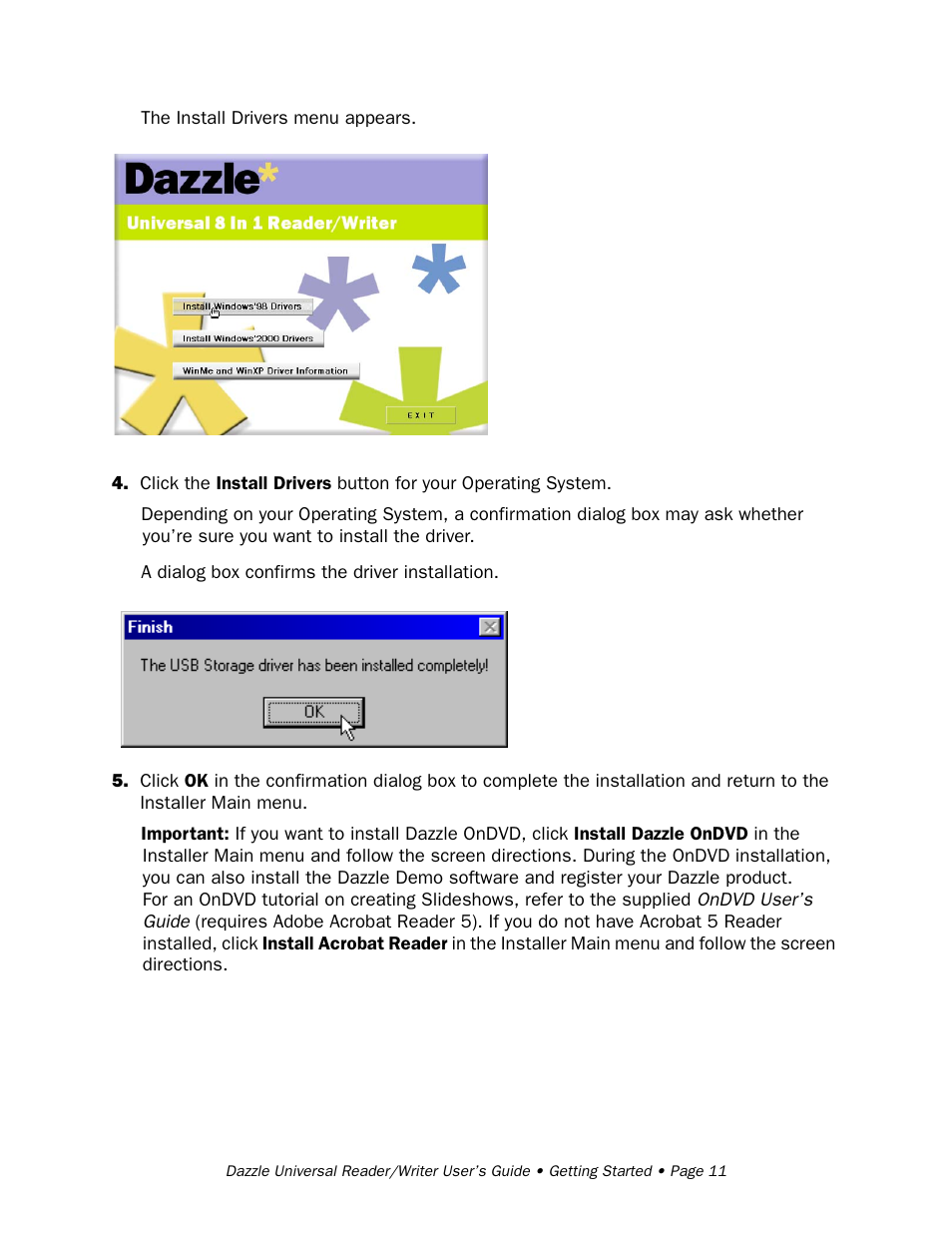 Dazzle Multimedia Universal 8 in 1 Reader/Writer None User Manual | Page 11 / 41