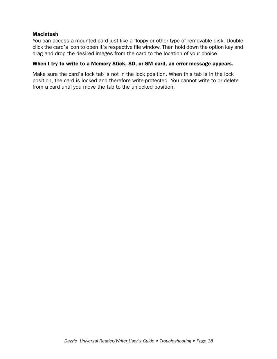 Dazzle Multimedia Universal 8 in 1 Reader/Writer None User Manual | Page 38 / 41