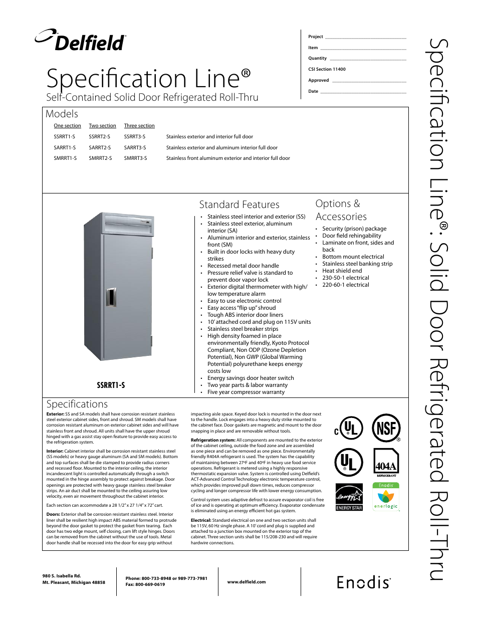 Delfield SMRRT3-S User Manual | 2 pages