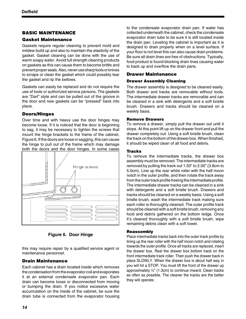 Delfield UCD4460N User Manual | Page 14 / 20