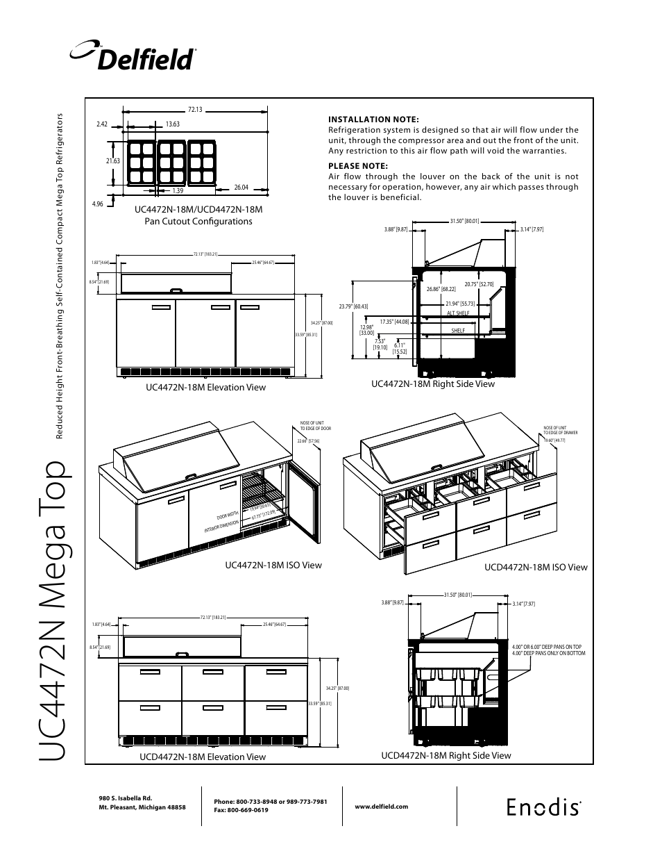 Uc4 47 2n m eg a to p, Delfield | Delfield UCD4472N-M User Manual | Page 2 / 4