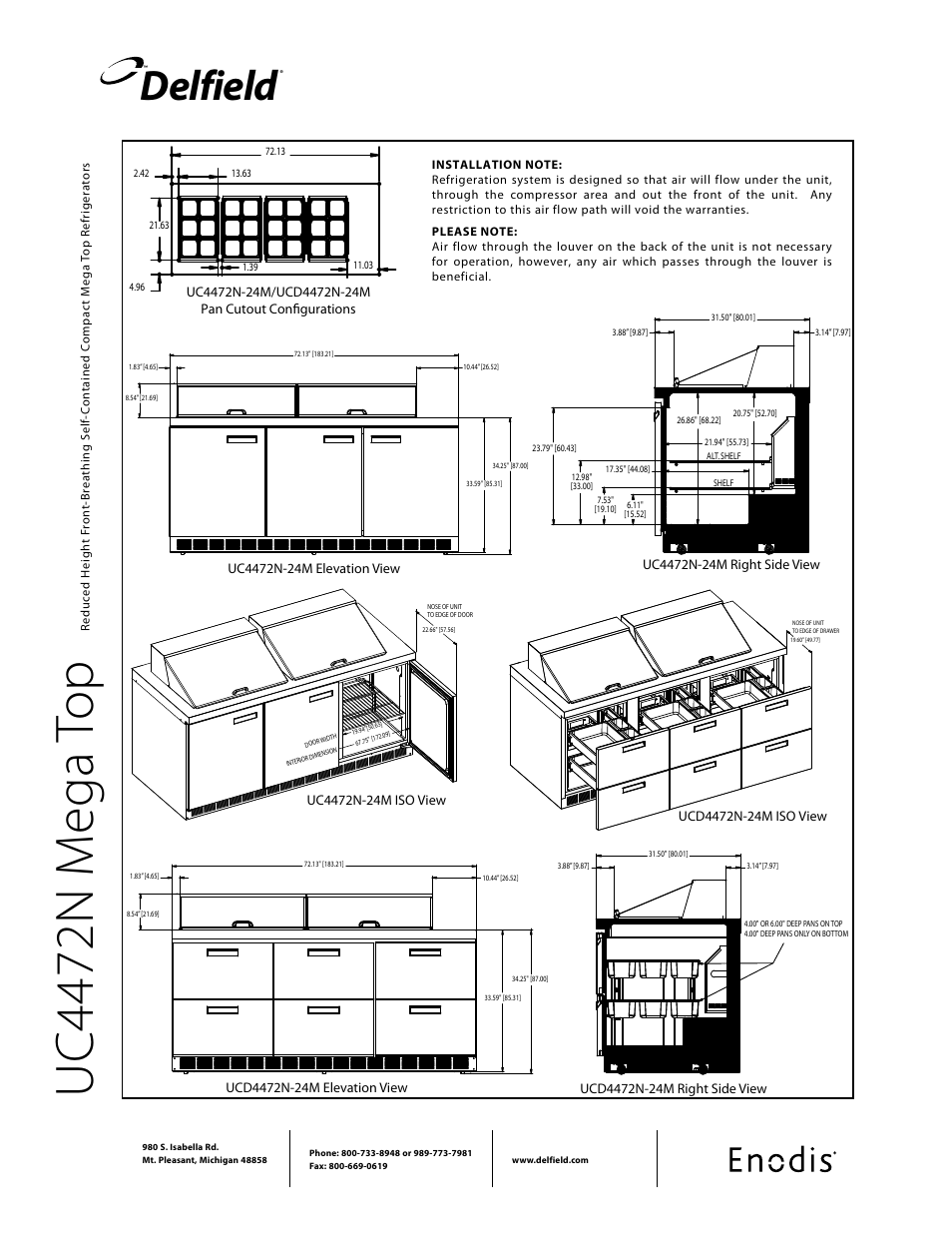 Uc4 47 2n m eg a to p, Delfield | Delfield UCD4472N-M User Manual | Page 3 / 4