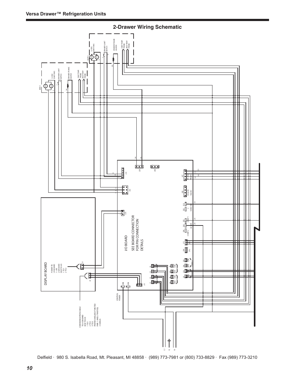 Drawer wiring schematic, Versa drawer™ refrigeration units | Delfield Versa Drawer User Manual | Page 10 / 20