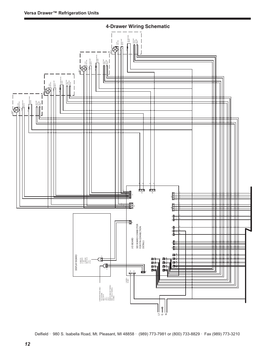 Drawer wiring schematic, Versa drawer™ refrigeration units | Delfield Versa Drawer User Manual | Page 12 / 20