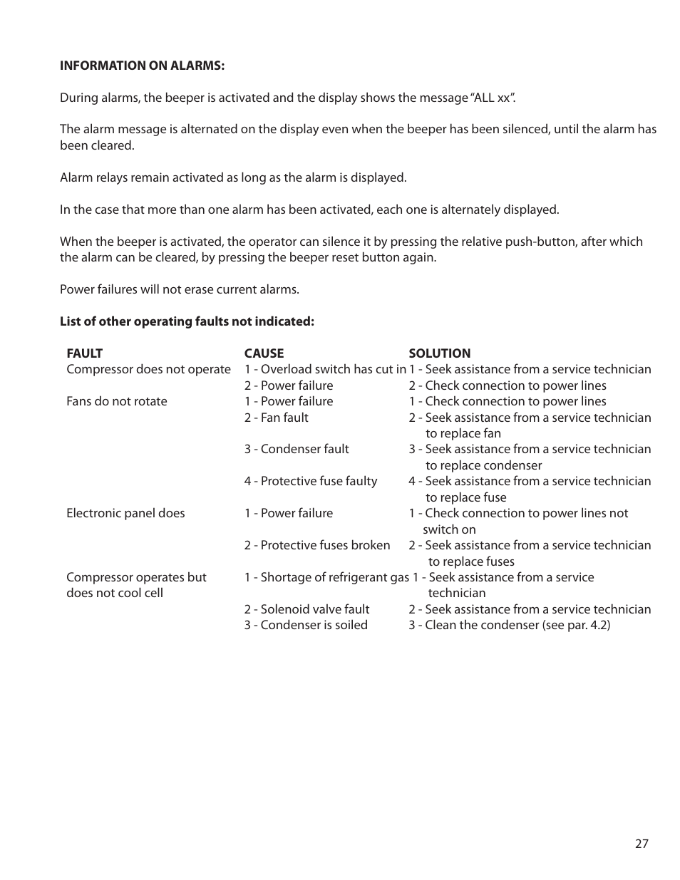 Delfield T5 User Manual | Page 27 / 44