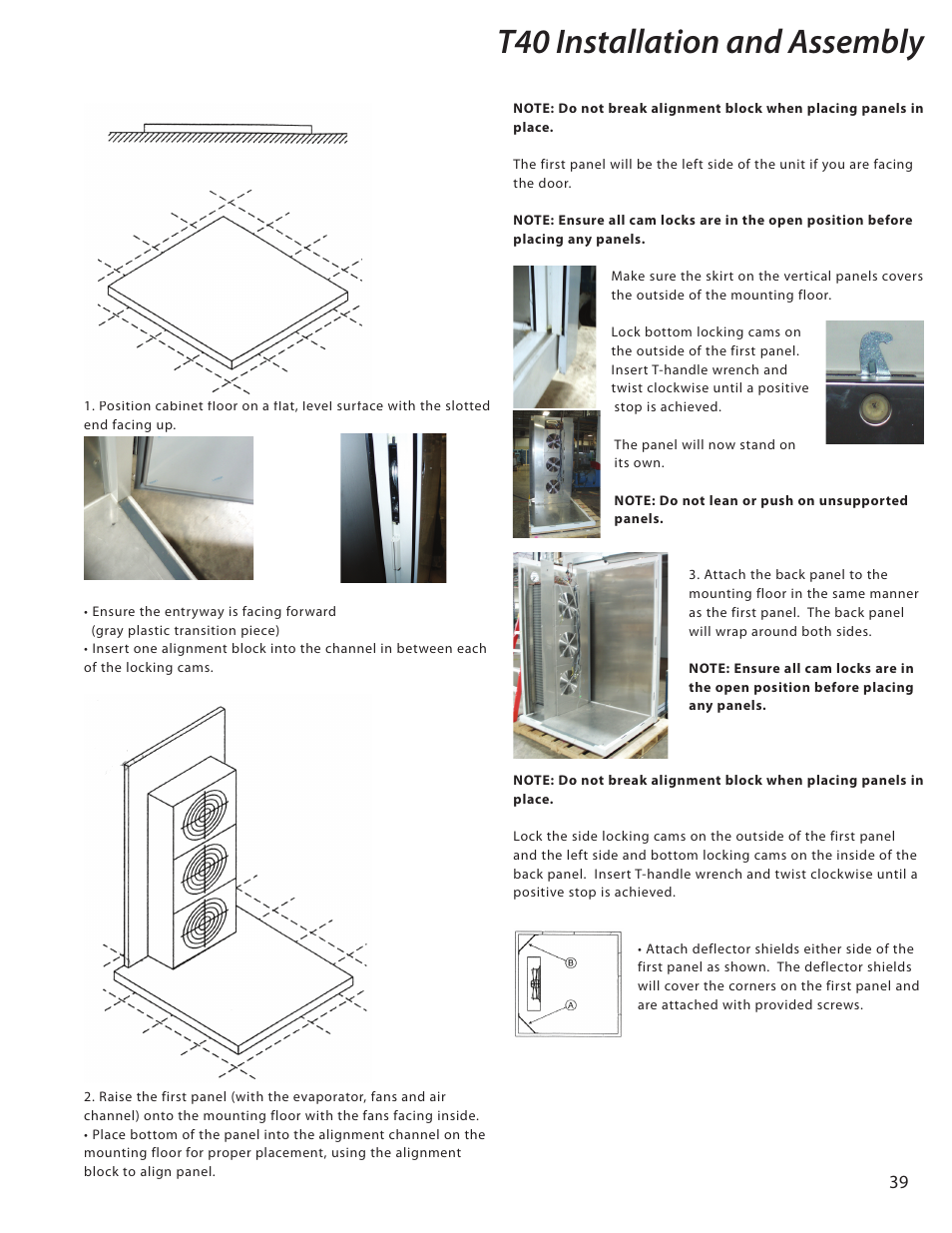T40 installation and assembly | Delfield T5 User Manual | Page 39 / 44