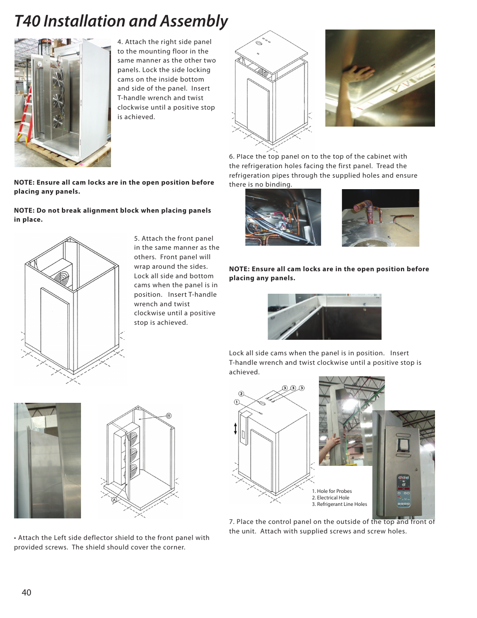 T40 installation and assembly | Delfield T5 User Manual | Page 40 / 44