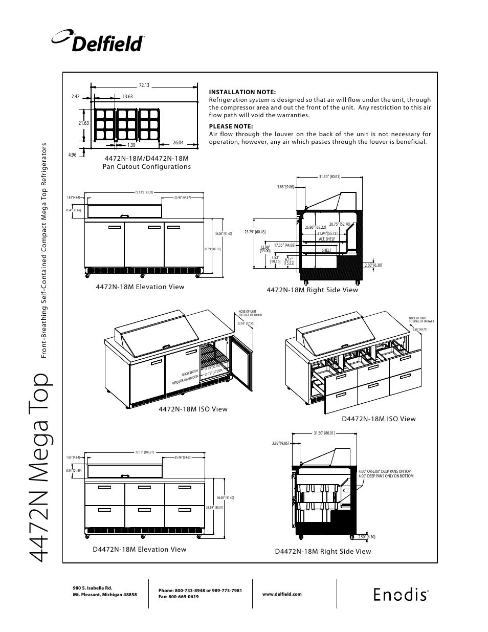 44 72 n m eg a to p, Delfield | Delfield 4472N-M User Manual | Page 2 / 4