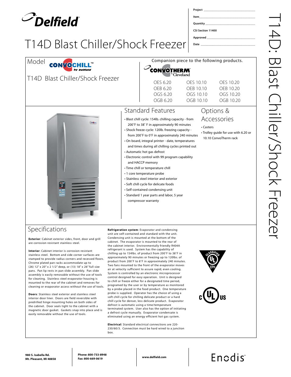 Delfield T14D User Manual | 2 pages