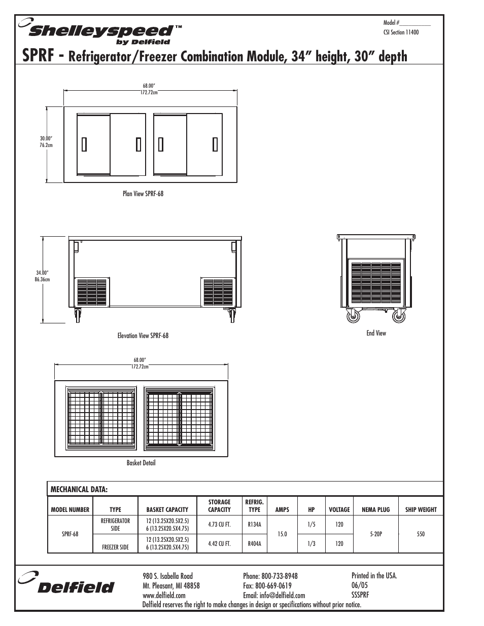 Sprf | Delfield Shelleyspeed SPRF User Manual | Page 2 / 2