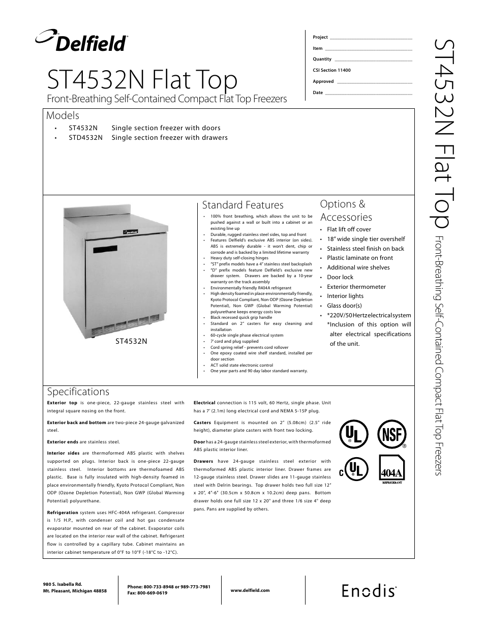 Delfield STD4532N User Manual | 2 pages