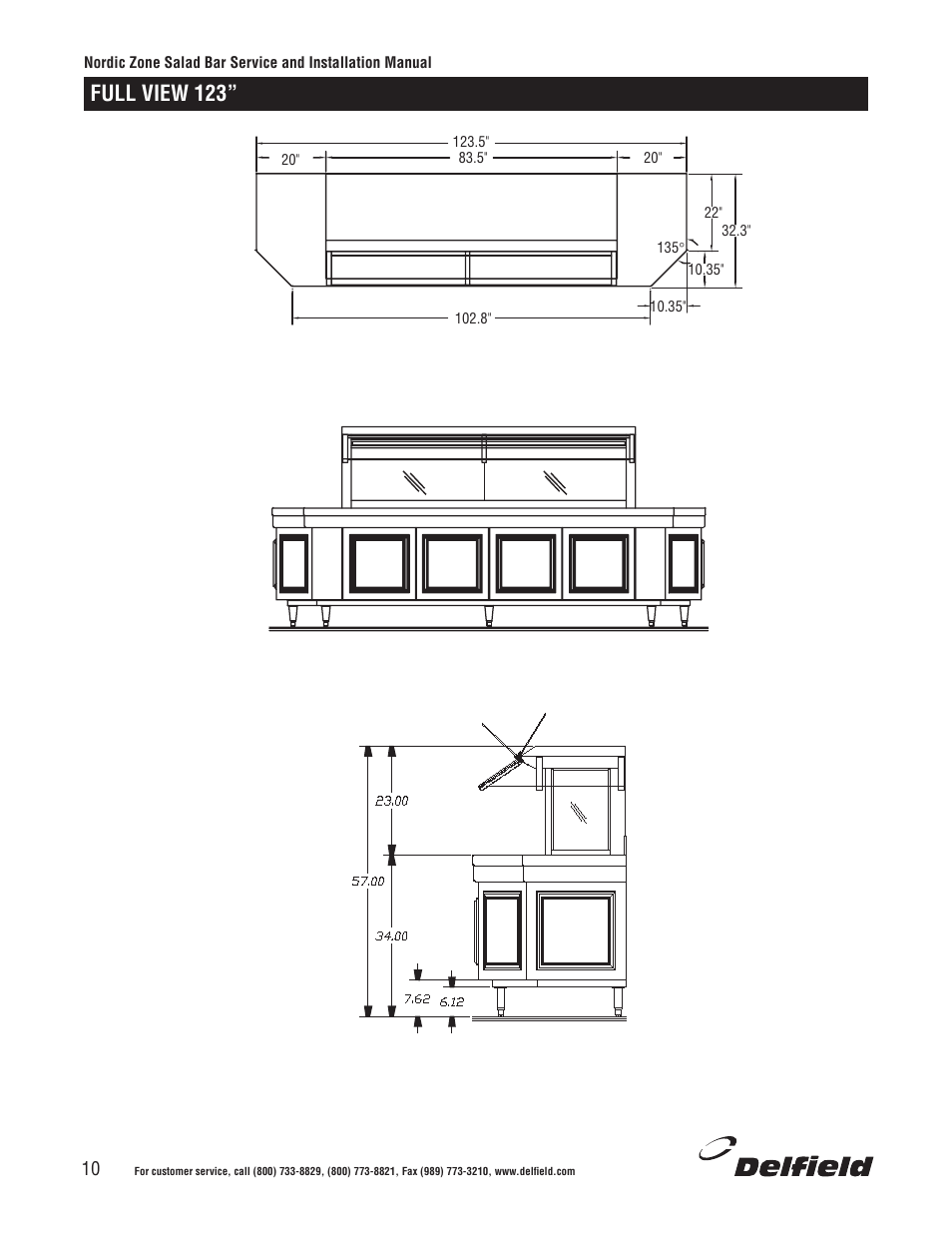 Full view 123 | Delfield Nordic Zone Cold Food Bars User Manual | Page 10 / 17