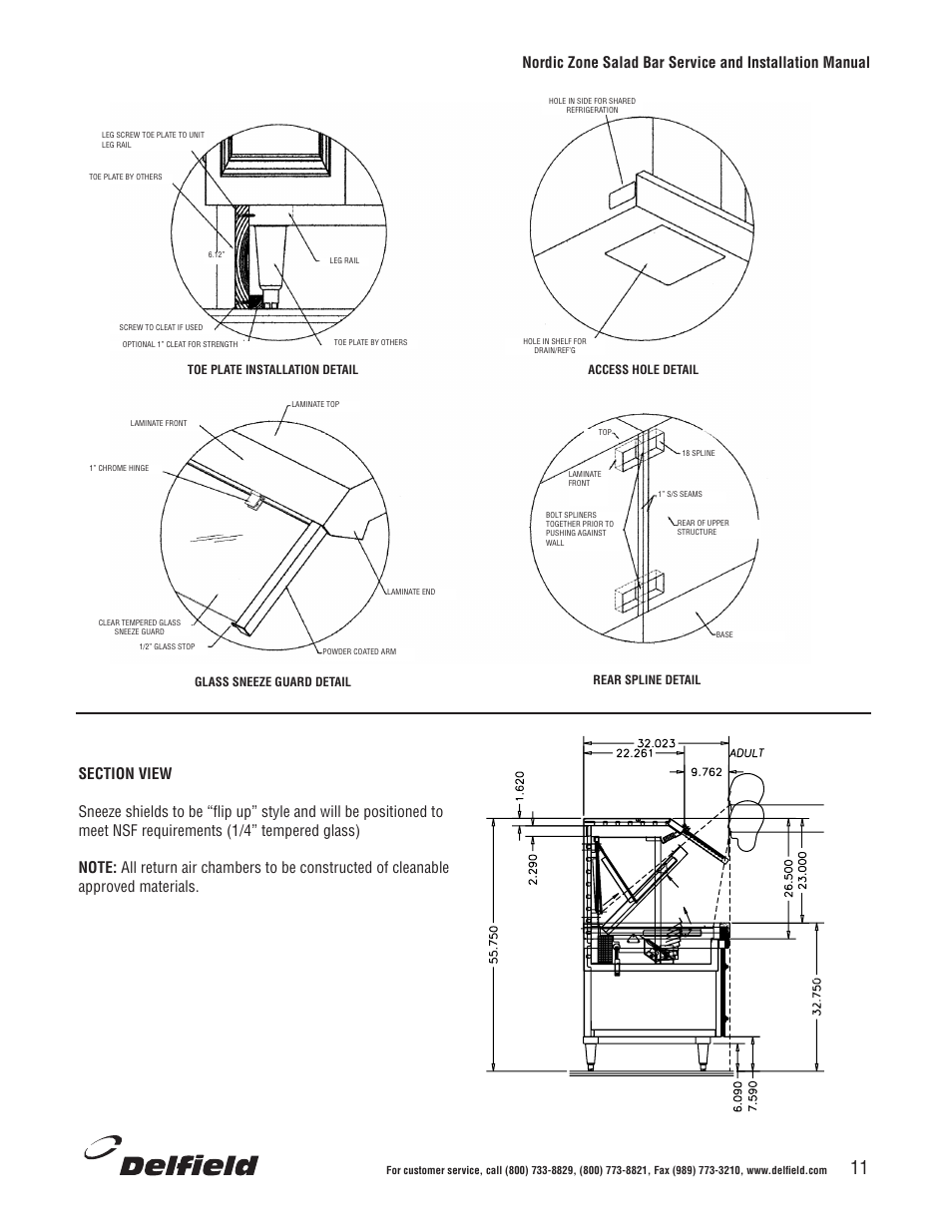 Delfield Nordic Zone Cold Food Bars User Manual | Page 11 / 17