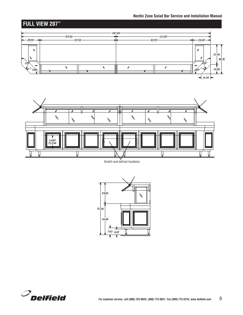 Full view 207 | Delfield Nordic Zone Cold Food Bars User Manual | Page 9 / 17