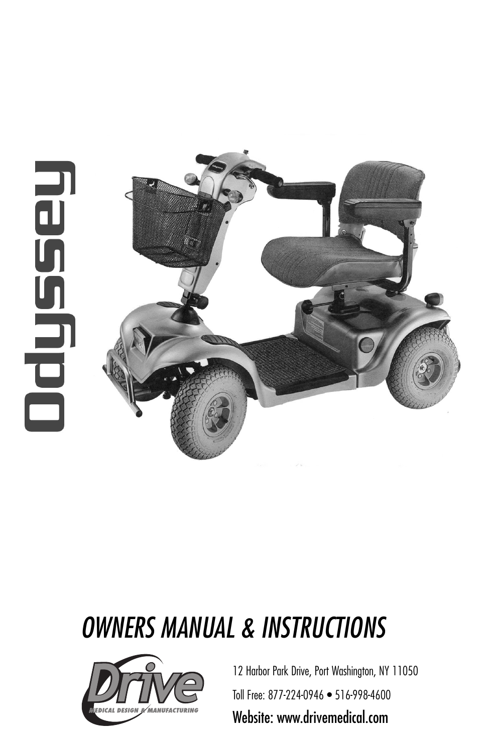 Drive Medical Design Odyssey Mobility Scooter User Manual | 31 pages