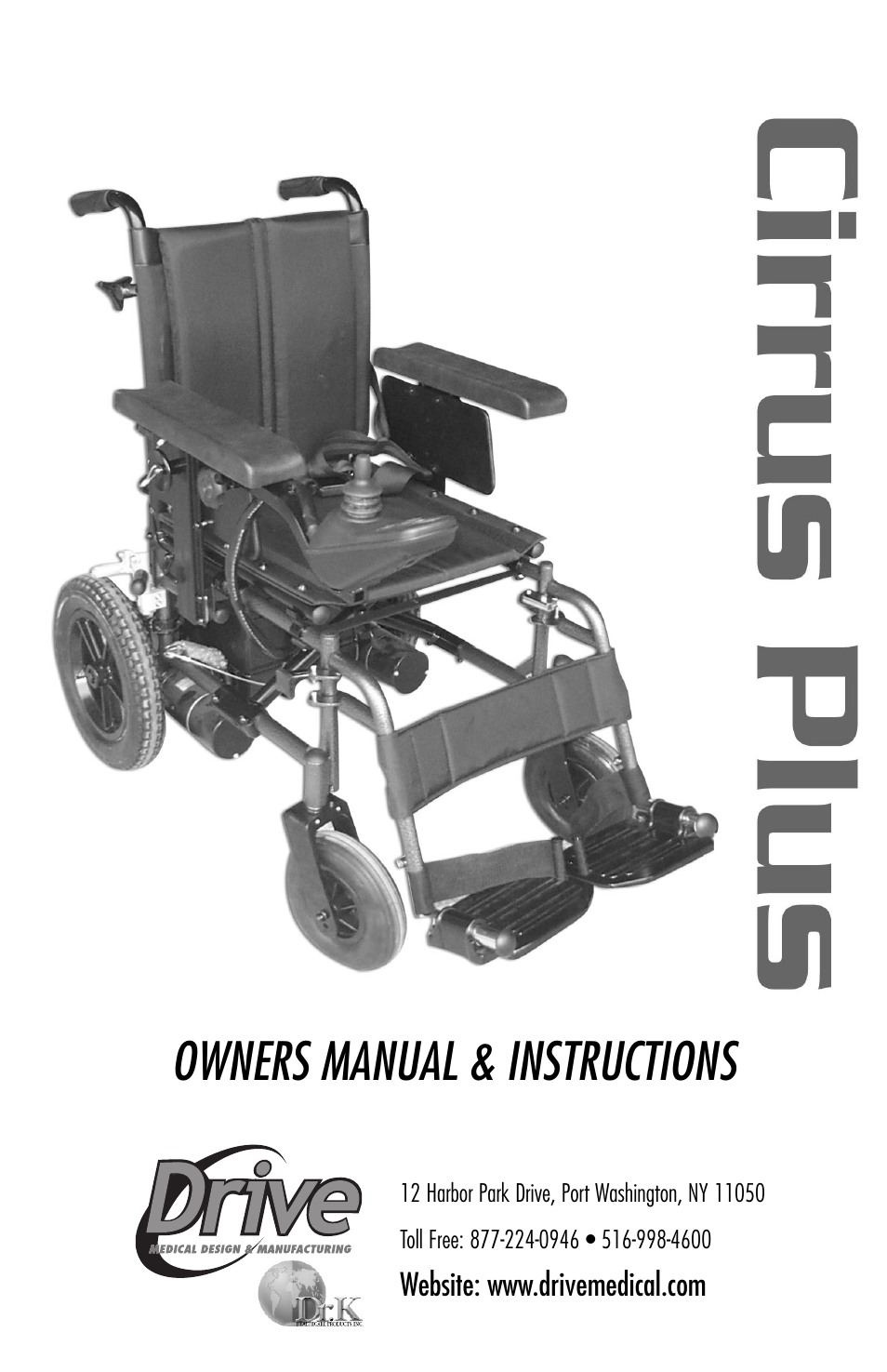 Drive Medical Design Cirrus Plus Power Wheelchair User Manual | 25 pages