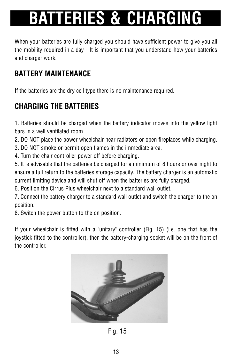 Batteries & charging | Drive Medical Design Cirrus Plus Power Wheelchair User Manual | Page 14 / 25