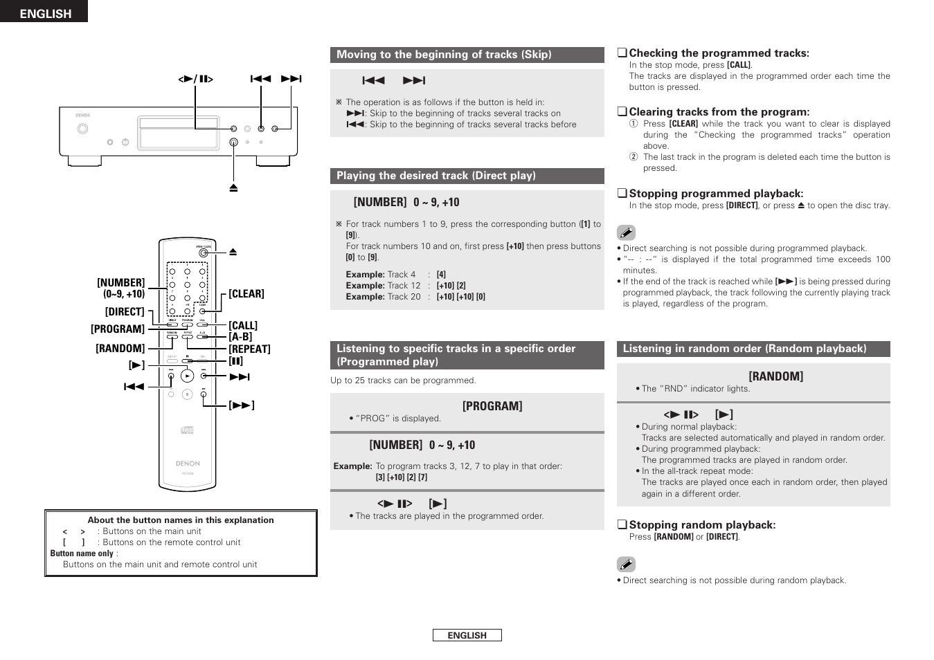 Denon DCD-500AE User Manual | Page 12 / 15