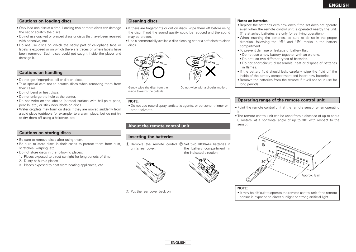 Denon DCD-500AE User Manual | Page 7 / 15