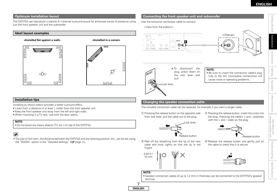 Denon DHT-FS3 User Manual | Page 11 / 28