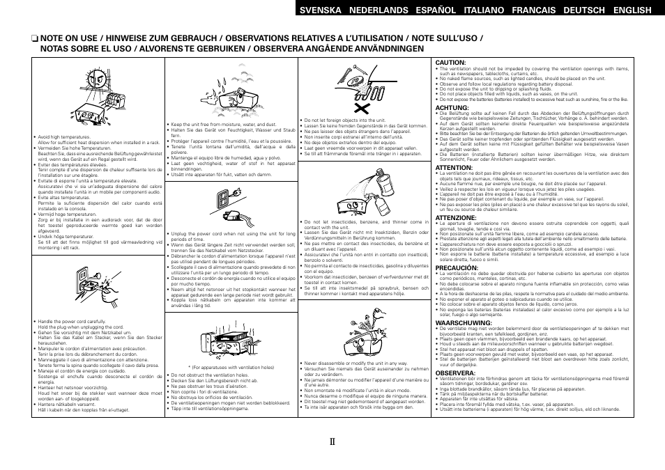 English | Denon DHT-FS3 User Manual | Page 3 / 28