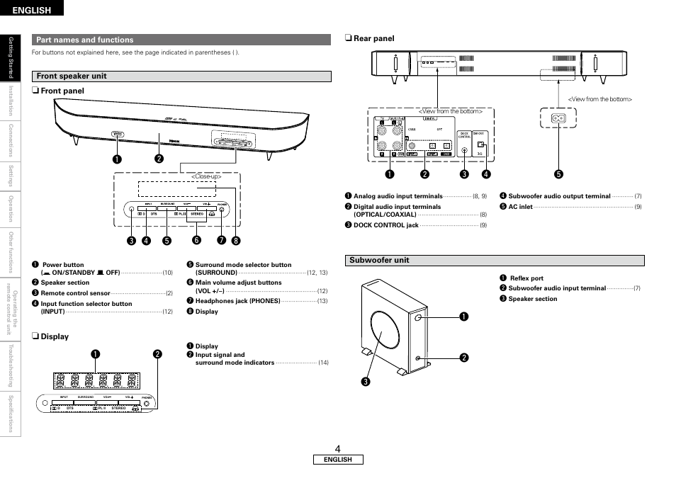 Qw e, Qw n, Qw e r t | Denon DHT-FS3 User Manual | Page 8 / 28