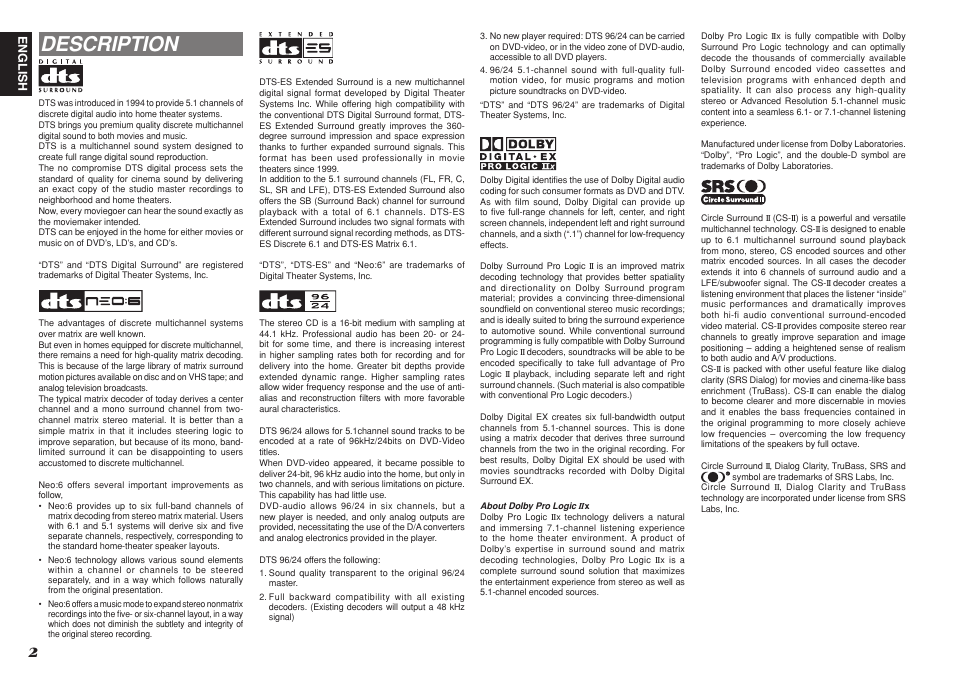 Description | Denon DN-A7100 User Manual | Page 6 / 48