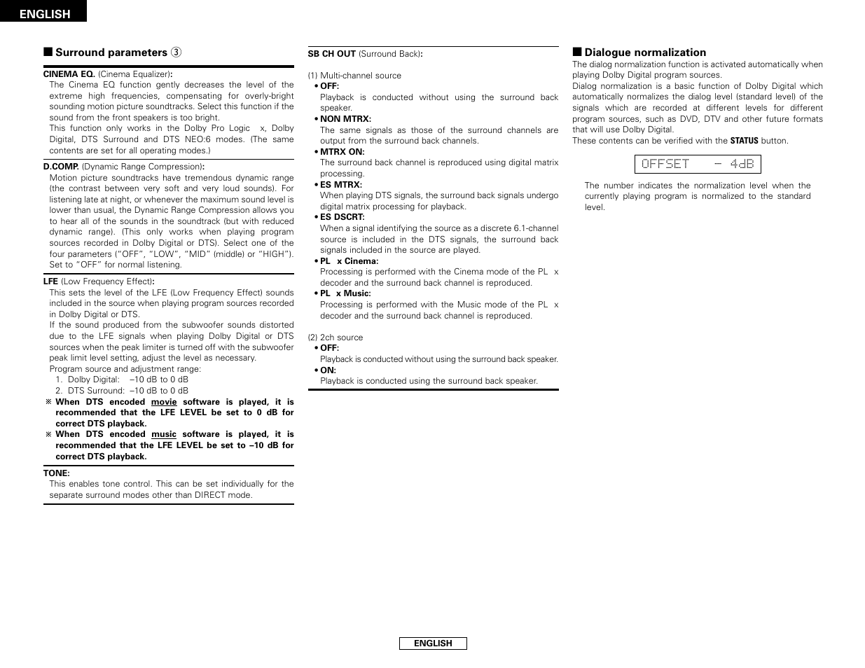 Denon AVR-1706 User Manual | Page 26 / 61