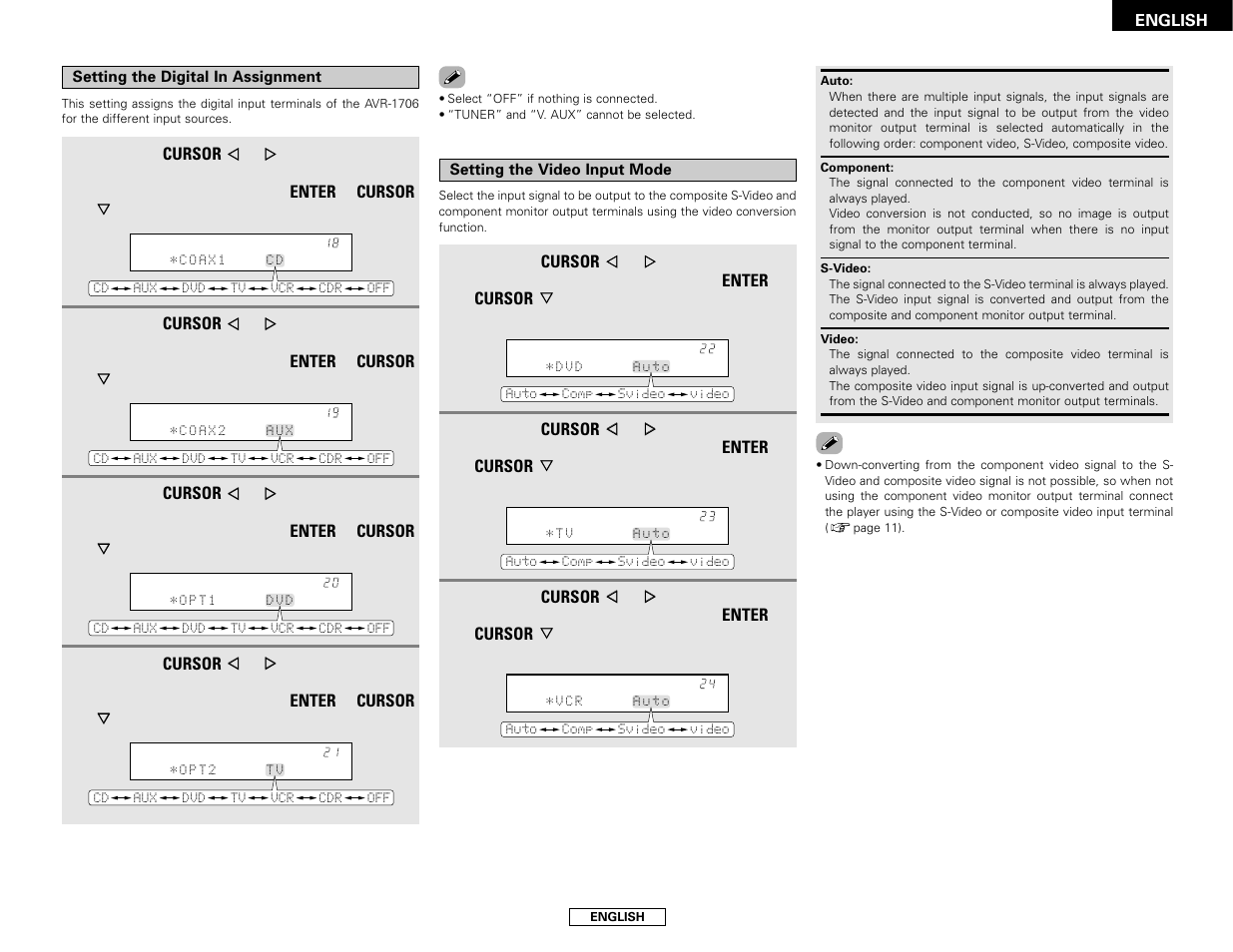 Denon AVR-1706 User Manual | Page 45 / 61