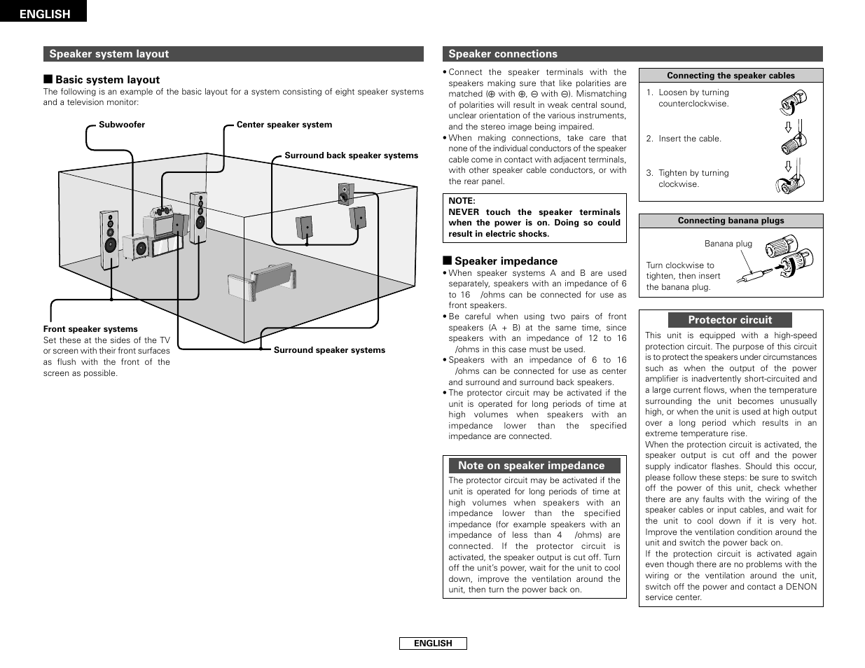 Denon AVR-1706 User Manual | Page 8 / 61