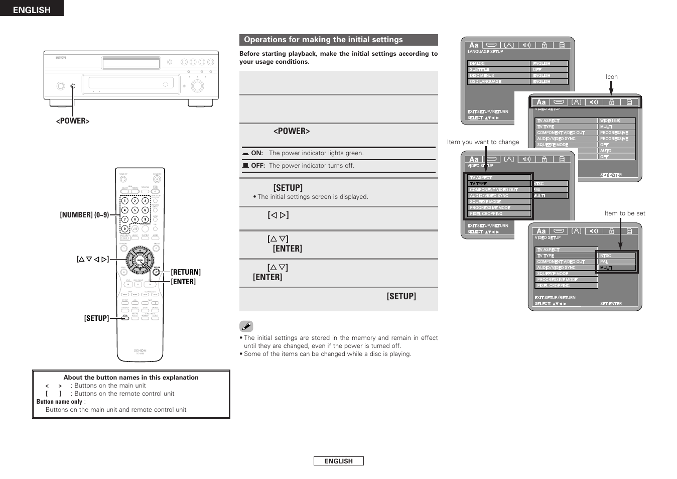 Denon DVD-3930CI User Manual | Page 18 / 56