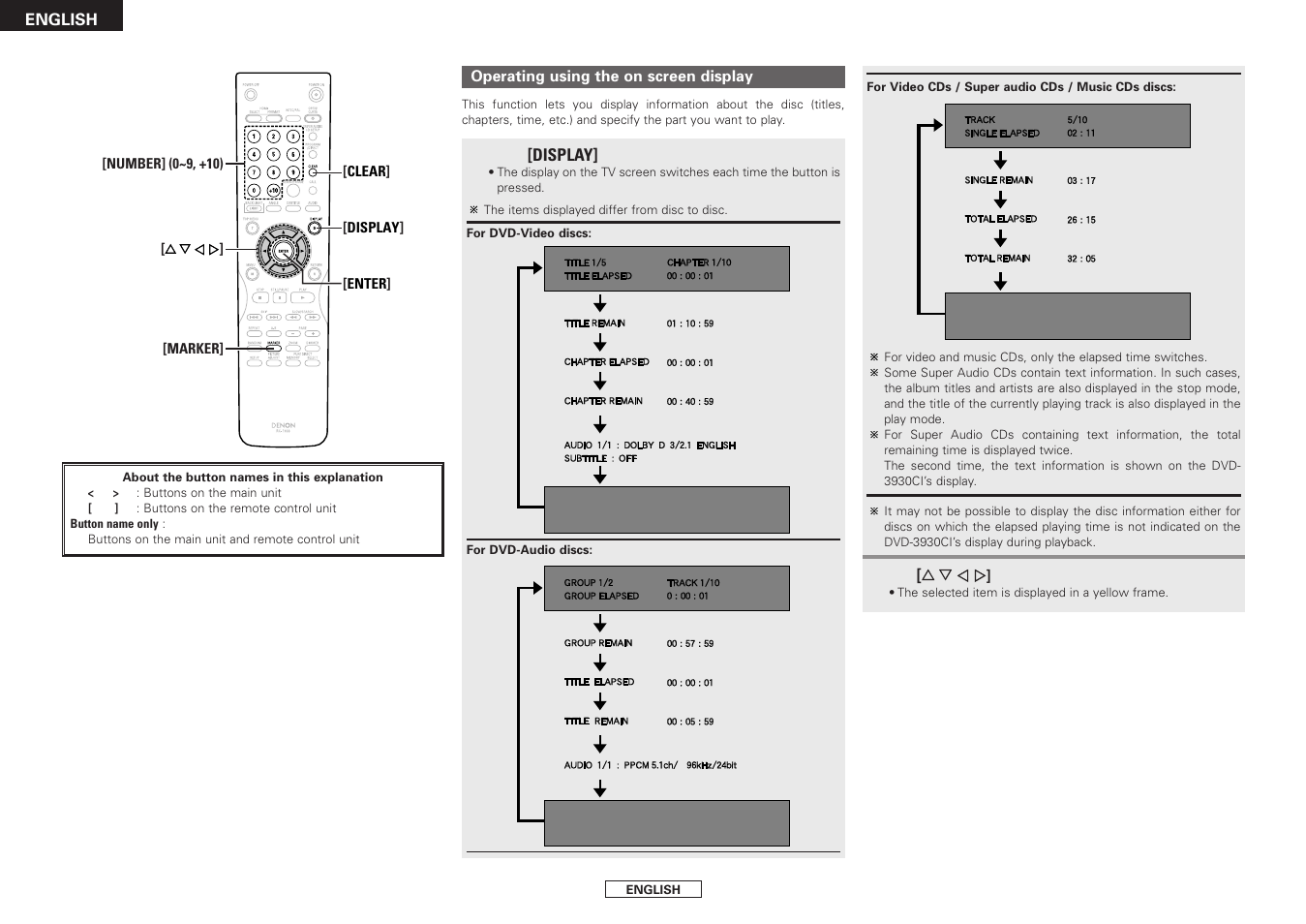 Denon DVD-3930CI User Manual | Page 48 / 56