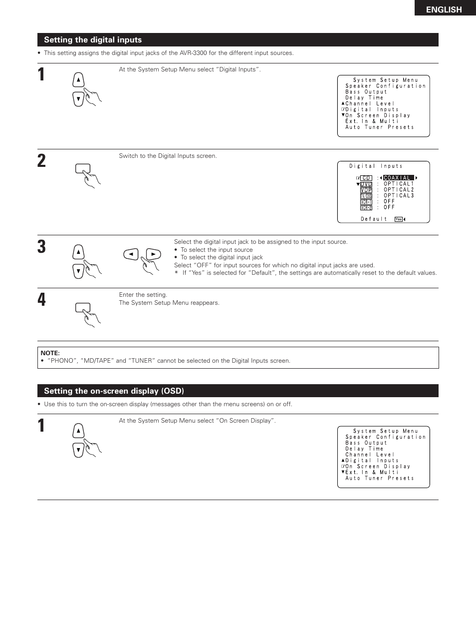 Denon AVR-3300 User Manual | Page 25 / 62