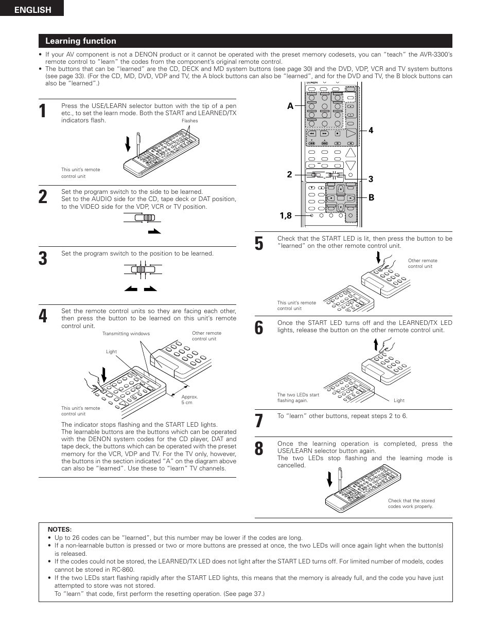 English learning function | Denon AVR-3300 User Manual | Page 34 / 62