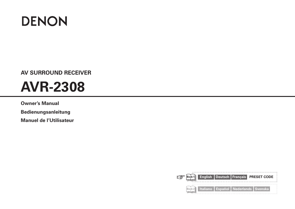 Denon AVR-2308 User Manual | 80 pages