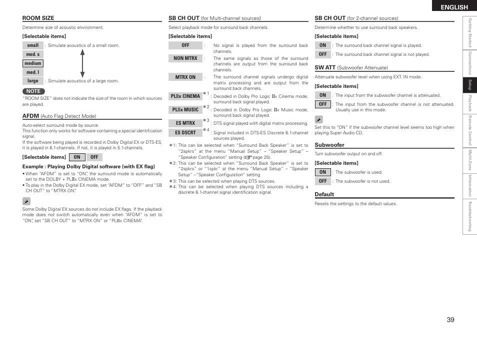 Denon AVR-2308 User Manual | Page 43 / 80