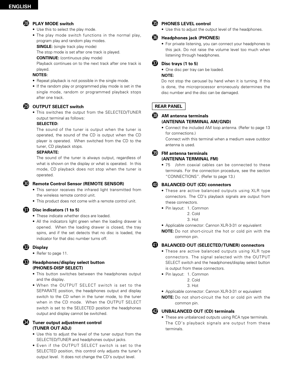 Denon DN-H800 User Manual | Page 10 / 24