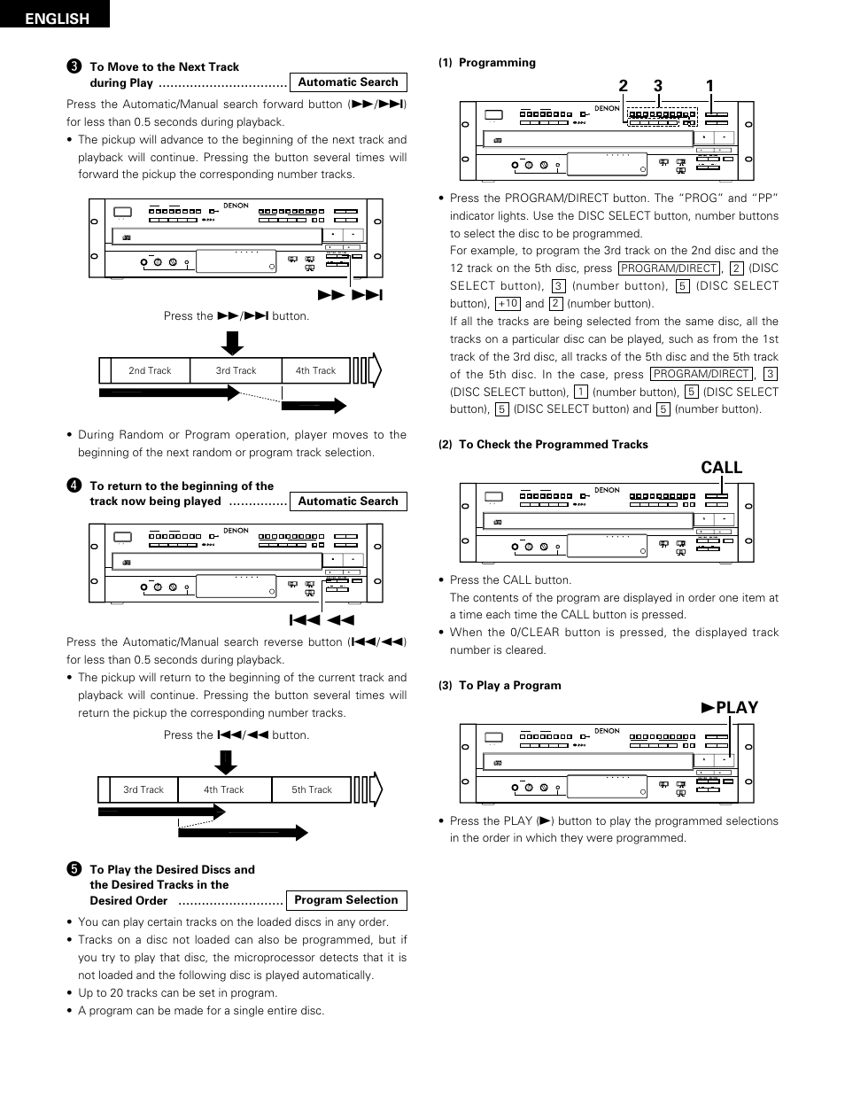 Call, Play | Denon DN-H800 User Manual | Page 16 / 24