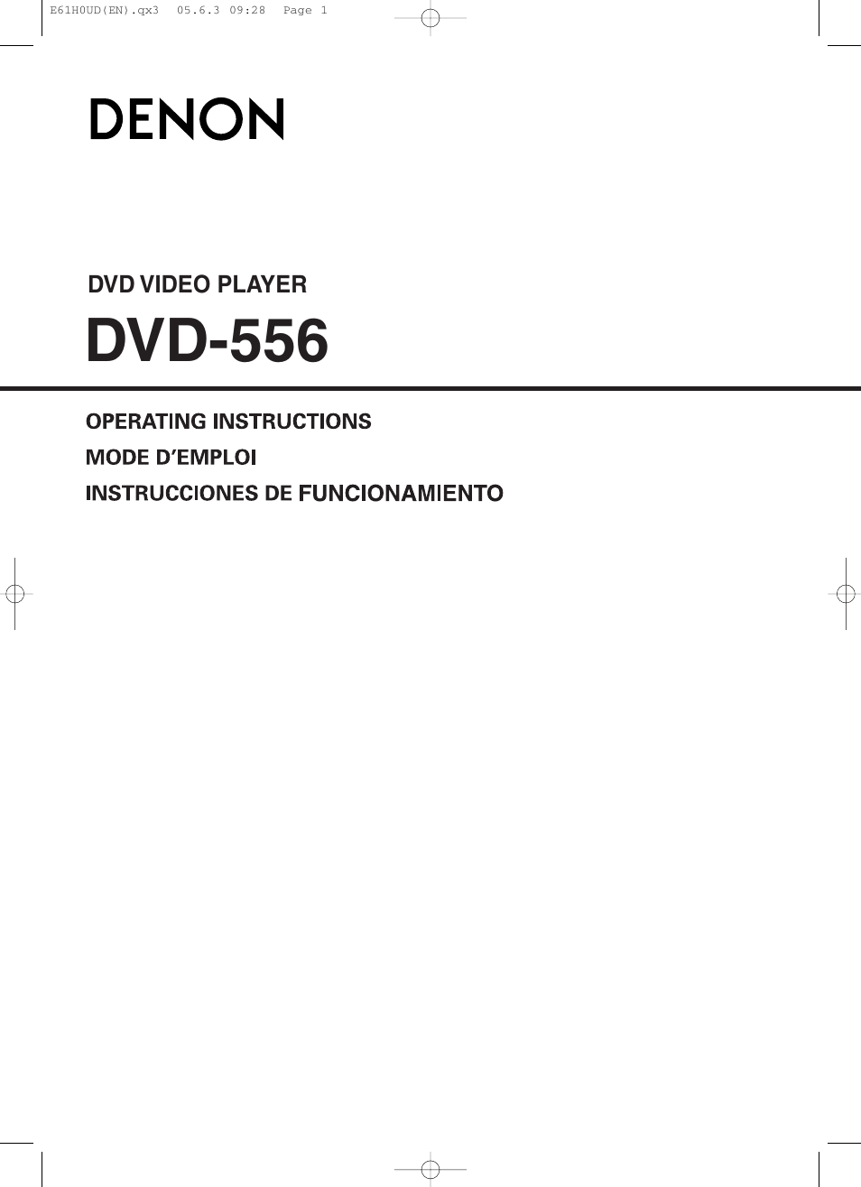 Denon DVD-556 User Manual | 54 pages