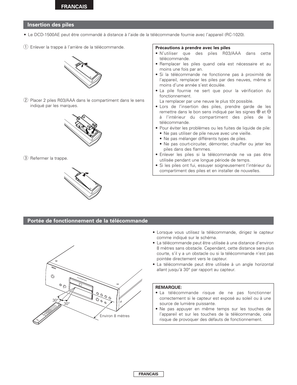 Denon DCD-1500AE User Manual | Page 32 / 90