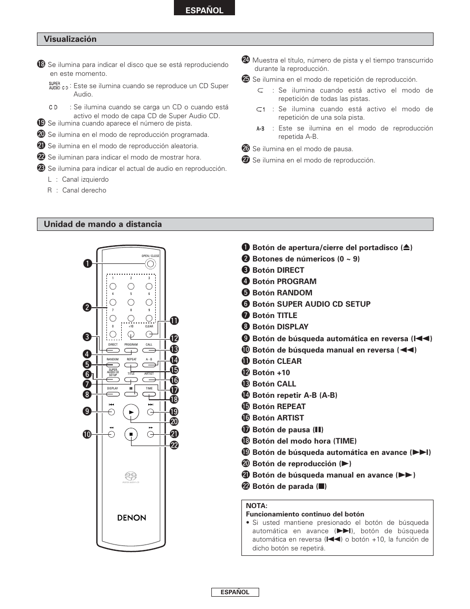 Denon DCD-1500AE User Manual | Page 58 / 90