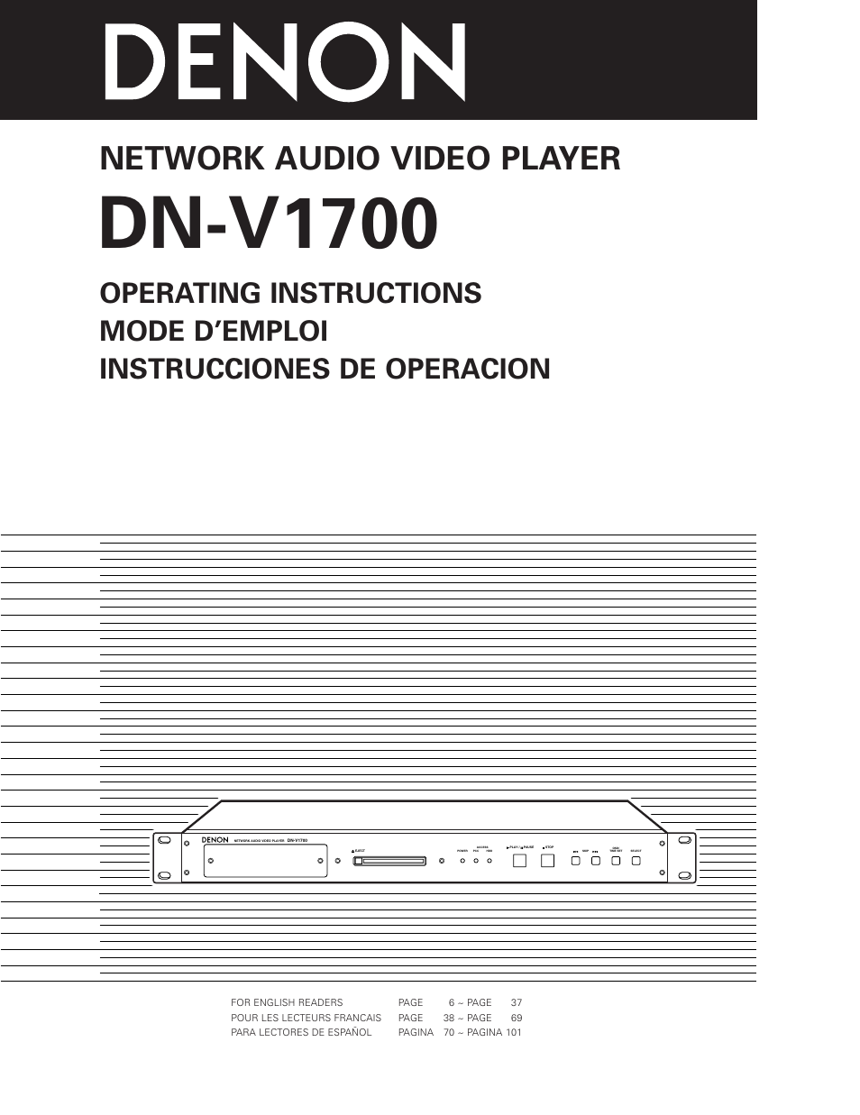 Denon DN-V1700 User Manual | 104 pages